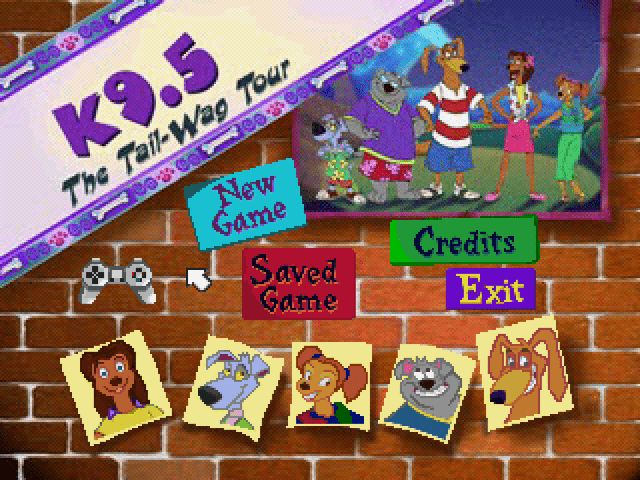 K9.5: Live in Airedale title screen for Playstation